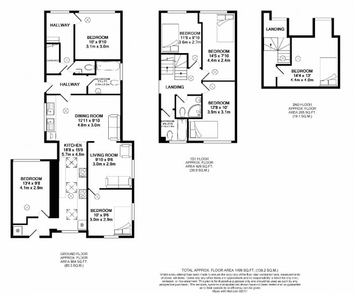 Floorplan for 7 Bed Student Home - Victoria Road