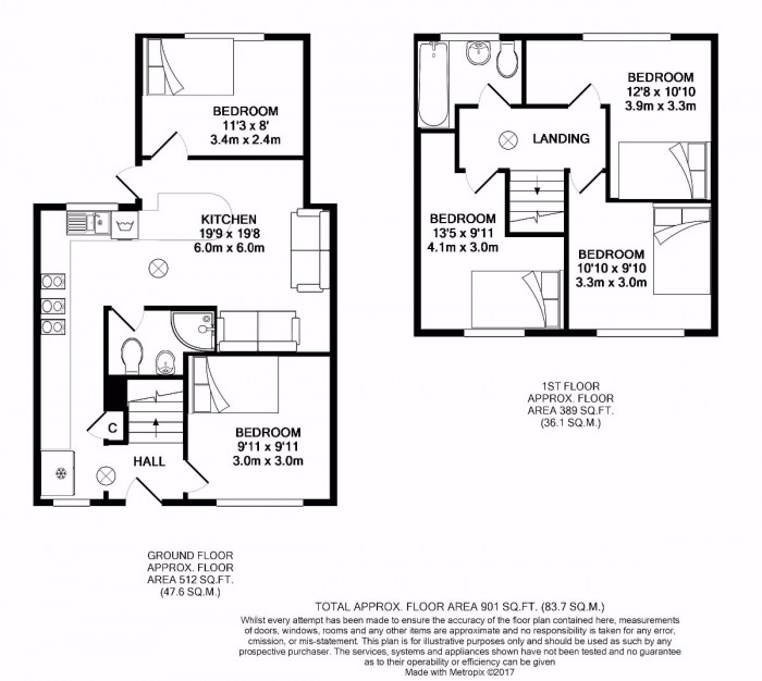 Floorplan for 5 Bed Student House - 49 Tunstall Road, UKC