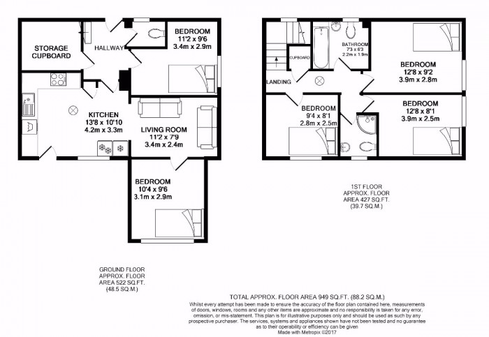 Floorplan for 5 Bed Student House - Dickens Avenue