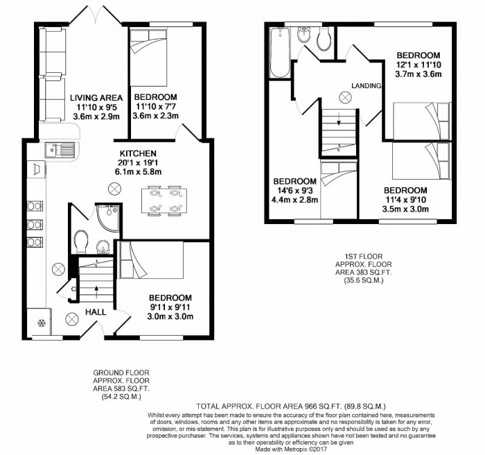 Floorplan for 5 Bed Student Home - 31 Godden Road, UKC