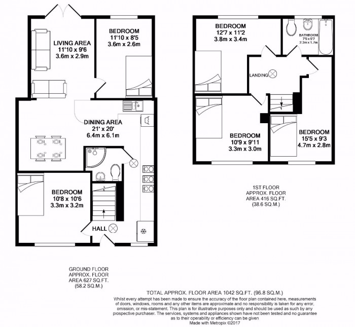 Floorplan for 21 Montfort Close, UKC