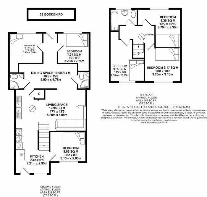 Floorplan for 29 Godden Road - UKC Location