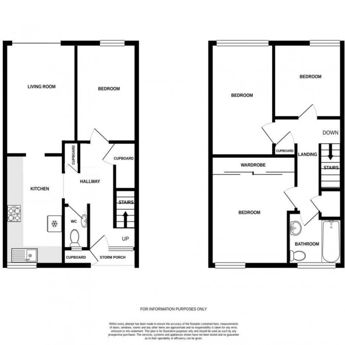 Floorplan for 26 Ulcombe Gardens - 4 Bedroom Student Home