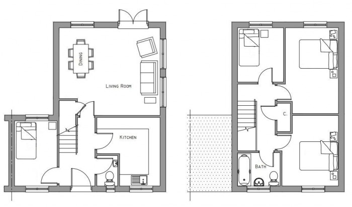 Floorplan for 4 bed Student Home - CCCU - 1a Arran Mews