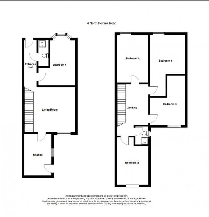 Floorplan for 5 Bedroom Student Home - 4 North Holmes Road