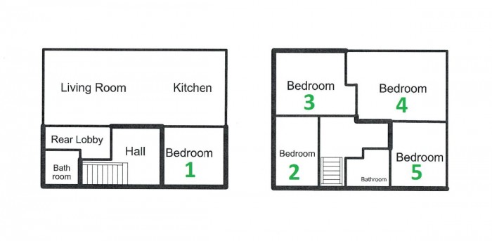 Floorplan for 5 Bedroom Student Home - 9 Montfort Close, UKC