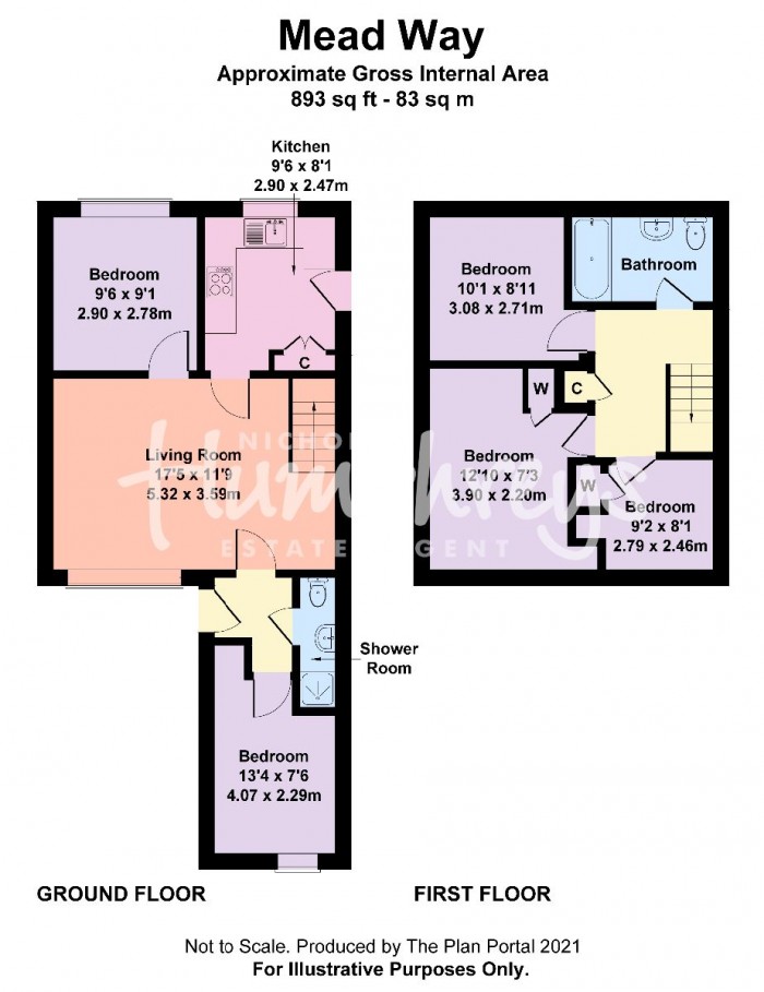 Floorplan for 19 Mead Way, Close to Town