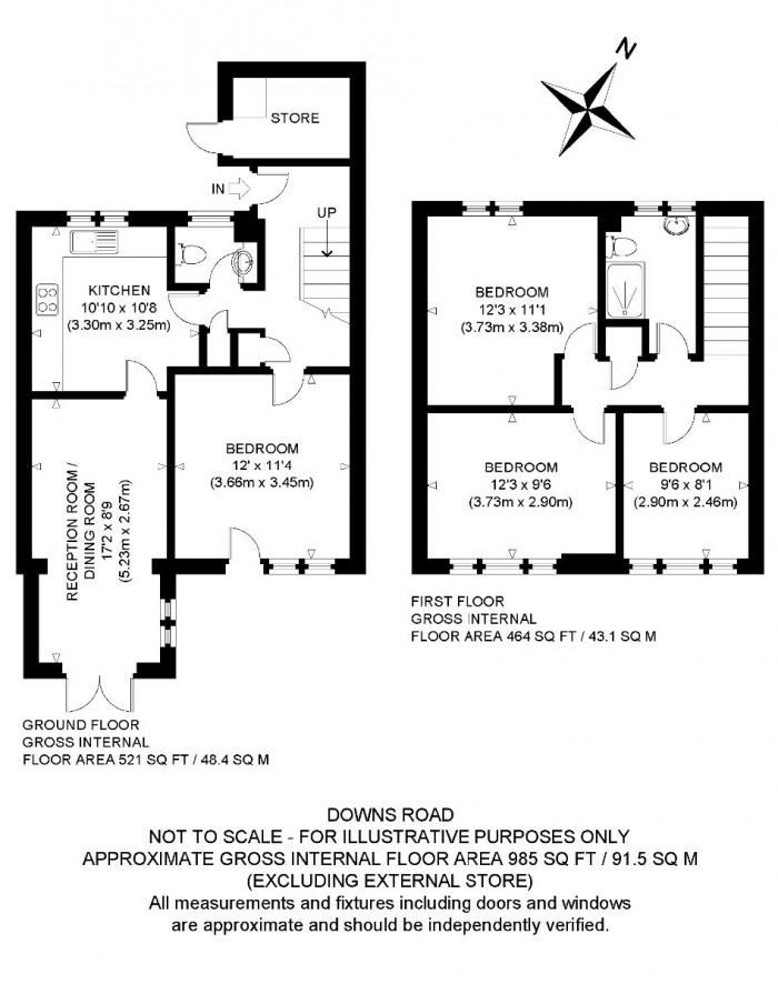 Floorplan for Downs Road, Canterbury